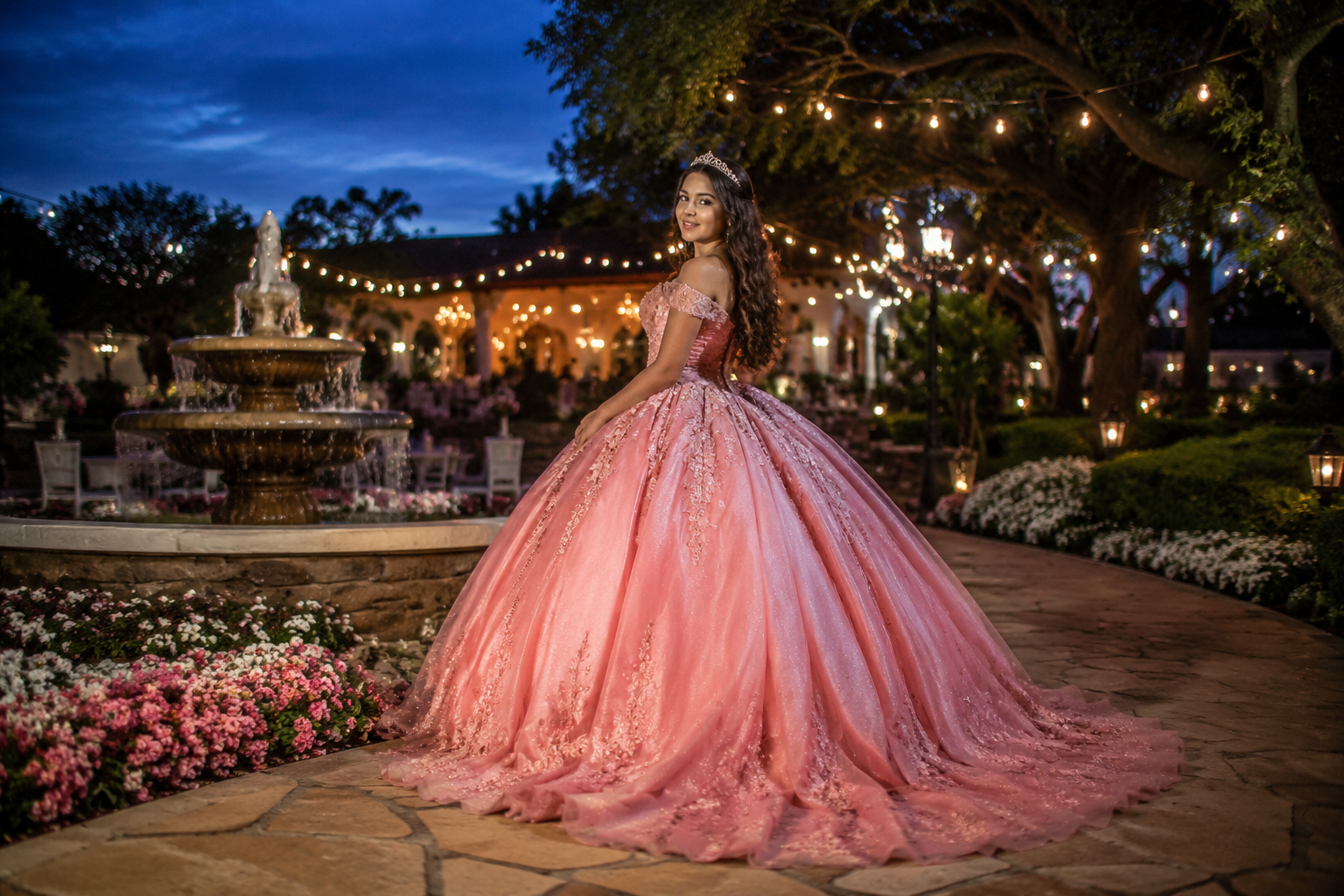 Muestra de fotografía profesional para quince años